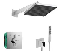 Hansgrohe - Sprchový set s batériou pod omietku, s telesom, 26x26 cm, chróm SANI21HHH001