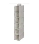 Compactor Organizace šatníku - Závěsný organizér 30x18x94 cm, 6 přihrádek, šedá RAN10114