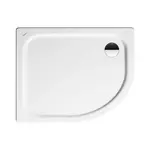 Kaldewei Advantage - Štvrťkruhová asymetrická sprchová vanička Zirkon 605-1, 100x80 cm, biela-sprchová vanička, Perl-Effekt, bez polystyrénového nosič