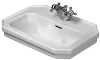 Duravit 1930 - Umývadlo, 50x37 cm, s prepadom, s otvorom na batériu, biela 0785500000