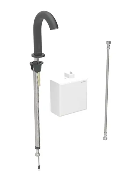 Geberit Piave - Elektronický umývadlový ventil, batériové napájanie, easy-to-clean, matná čierna 116.163.14.1