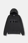 Dětská mikina HUGO černá barva, s kapucí, s potiskem, G00448