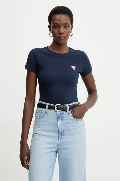 Tričko Guess dámské, tmavomodrá barva, W2YI44 J1314