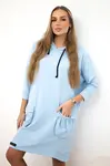 Blue dress with hood