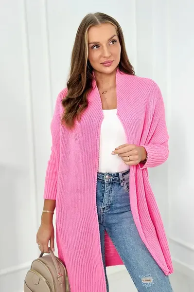Sweater with batwing sleeve light pink