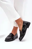 Elegantné Lakované Dámske Mokasíny Z Prírodnej Kože Vinceza