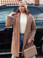 Dámsky kabát MOODLAY baranek béžový