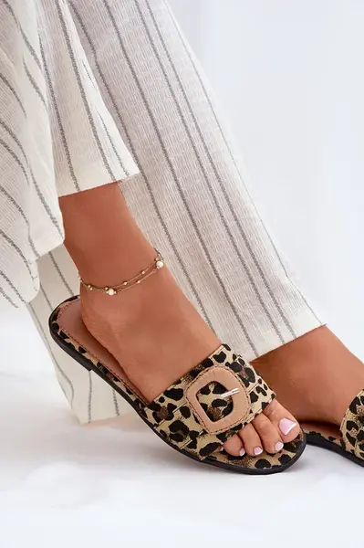 Boto Platte Dámske Sandále S Dekoratívnou Prackou Leopard Clariola