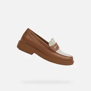 Brown women's moccasins Geox Spherica EC1 - Women's