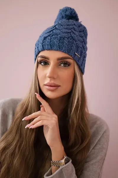 Kesi Čapica s fleece Waleria K307 džínsy