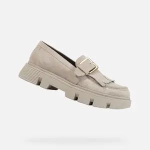 Cream women's moccasins Geox Vilde - Women's