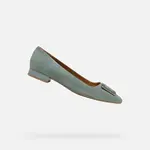 Light green women's ballet flats Geox Charyssa - Women's