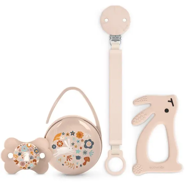 Suavinex Wonderland Gift Set 0-6 m Pink dárková sada pro miminka