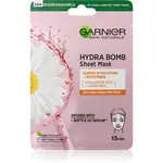Garnier Textil Masks Hydra Bomb super hydratační zklidňující textilní maska pro suchou až citlivou pleť 28 g