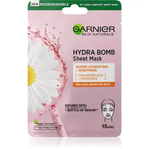 Garnier Textil Masks Hydra Bomb super hydratační zklidňující textilní maska pro suchou až citlivou pleť 28 g