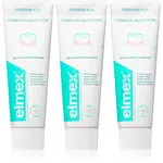 Elmex Sensitive Plus Complete Protection posilující zubní pasta 3x75 ml