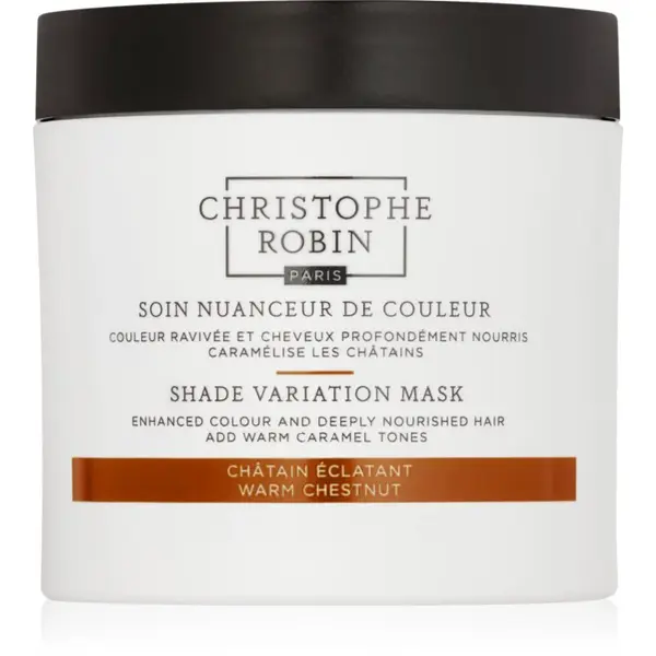 Christophe Robin Shade Variation Mask výživná krémová maska na vlasy odstín Warm Chesnut 250 ml