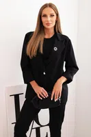 Kesi Włoski Dámský komplet Punto elegantní sako a kalhoty černý