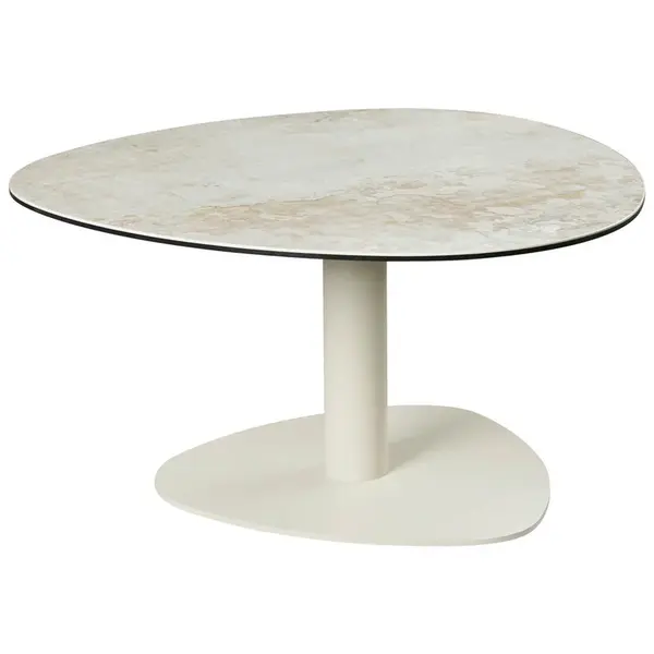 Belluti KONFERENČNÍ STOLEK, šedá, šedohnědá, kov, sklo, keramika, 74/74/38 cm