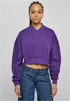 Dámský zkrácený výstřih do V realviolet