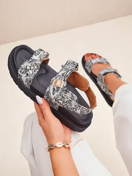 Resti Royal Fashion Women's Sandals with Aloe Print