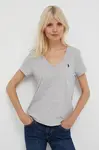 Bavlněné tričko Polo Ralph Lauren šedá barva, 211902403