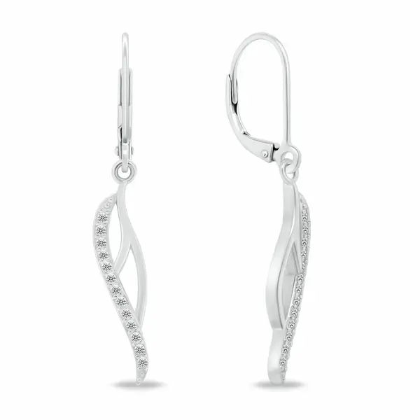 Brilio Silver Půvabné stříbrné náušnice se zirkony EA270W