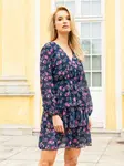 Resti Navy blue women's floral dress - Clothing