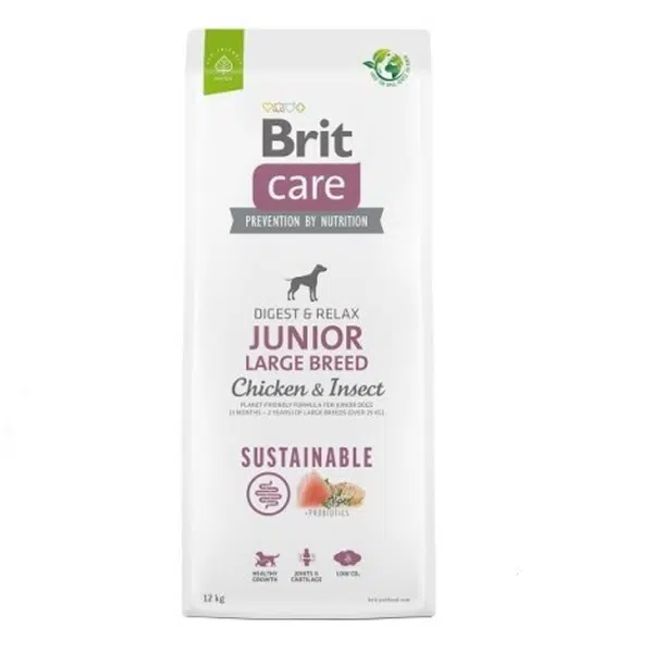 Brit Care Dog Sustainable Junior Large Breed Chicken & Insect 12 kg | Granule pre psov