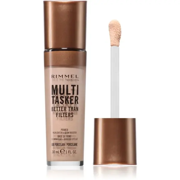 Rimmel Multi-Tasker Better Than Filters rozjasňujúca podkladová báza pre zjednotenie farebného tónu pleti odtieň 000 Porcelain 30 ml