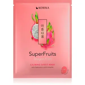 KORIKA SuperFruits Dragon Fruit - Calming Sheet Mask upokojujúca plátienková maska Dragon fruit 25 g