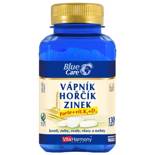 VITAHARMONY Vápnik & horčík & zinok Forte + vit. D3 + K2 130 tabliet