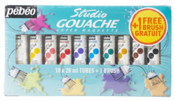 Sada kvašových barev Pébéo 10x20ml