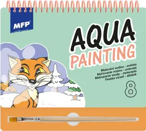 Malování vodou 8A - blok 15x22cm se spirálou 8 listů + štětec