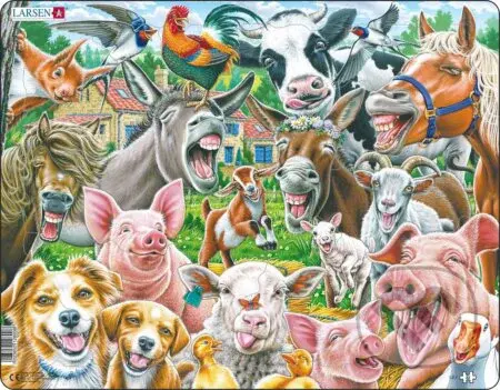 Veselá domáca farma - selfie CZ1 - puzzle z kategorie Naučné puzzle