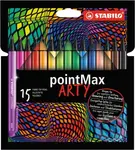 STABILO pointMax - ARTY - balenie 15 ks (Jemný liner so stuženým nylonovým hrotom)