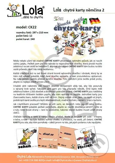 Chytré karty: Němčina - Slovíčka 2 - kniha z kategorie Jazykové učebnice a slovníky