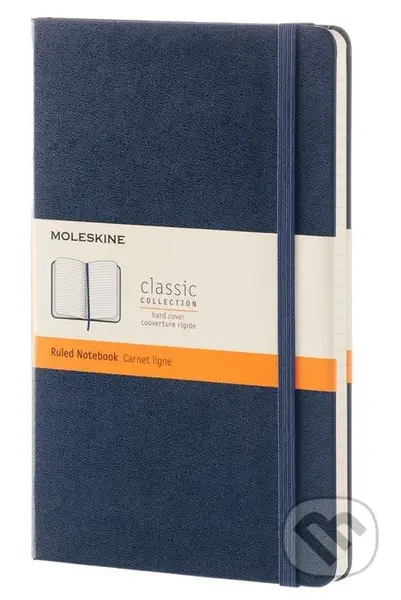 Moleskine - klasický modrý zápisník (stredný, linajkovaný)