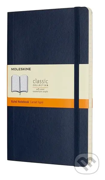 Moleskine - tmavomodrý zápisník (stredný, linajkovaný)