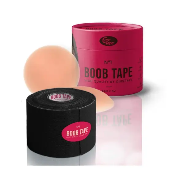 CureTape BoopTape 5 cm x 5 m tejpovací páska na prsa černá