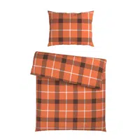Esposa POVLEČENÍ, flanel, hnědá, oranžová, 140/200 cm