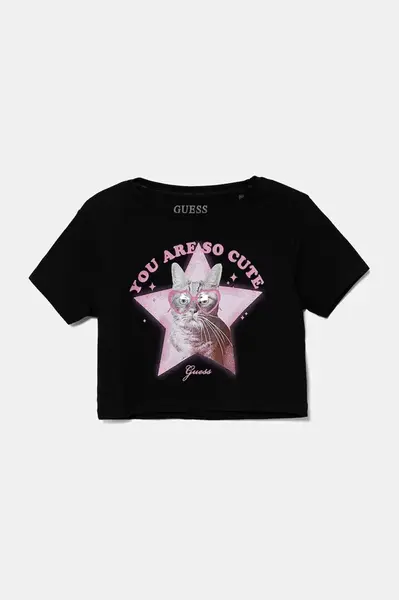 Dětské bavlněné tričko Guess