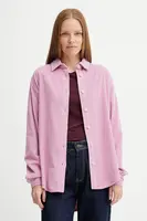 Bavlněná košile American Vintage dámská, šedá barva, relaxed, s klasickým límcem