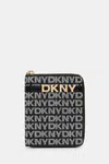 Kožená peněženka Dkny dámská, černá barva, R5215M25