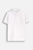 Dětská bavlněná polokošile Coccodrillo bílá barva, hladká, BACK TO SCHOOL BOY