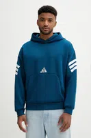 Mikina adidas Spiderman Hoo pánská, modrá barva, s kapucí, s potiskem, JL7975