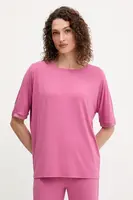 Tričko BOSS BOSS Sheen_Top SL dámské, růžová barva, 50545569