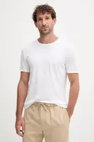 Tričko s příměsí lnu Frescobol Carioca pánské, bílá barva, 1573.01