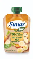 Sunar BIO Kapsička Jablko, banán, mrkva