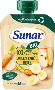 Sunar BIO Kapsička Jablko, banán, mrkva